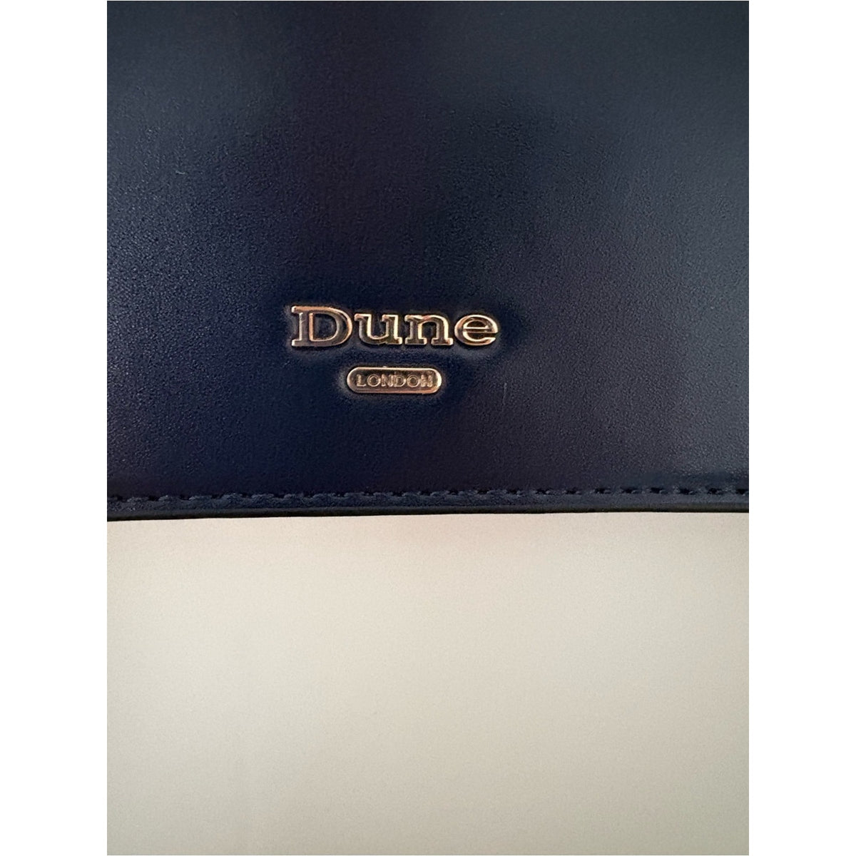 DUNE of London Top Handle Crossbody Bag Navy Blue & Ivory White