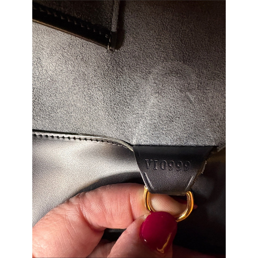 Louis Vuitton Noctambule Black Epi Leather Resin Oval Handle Bag 1999