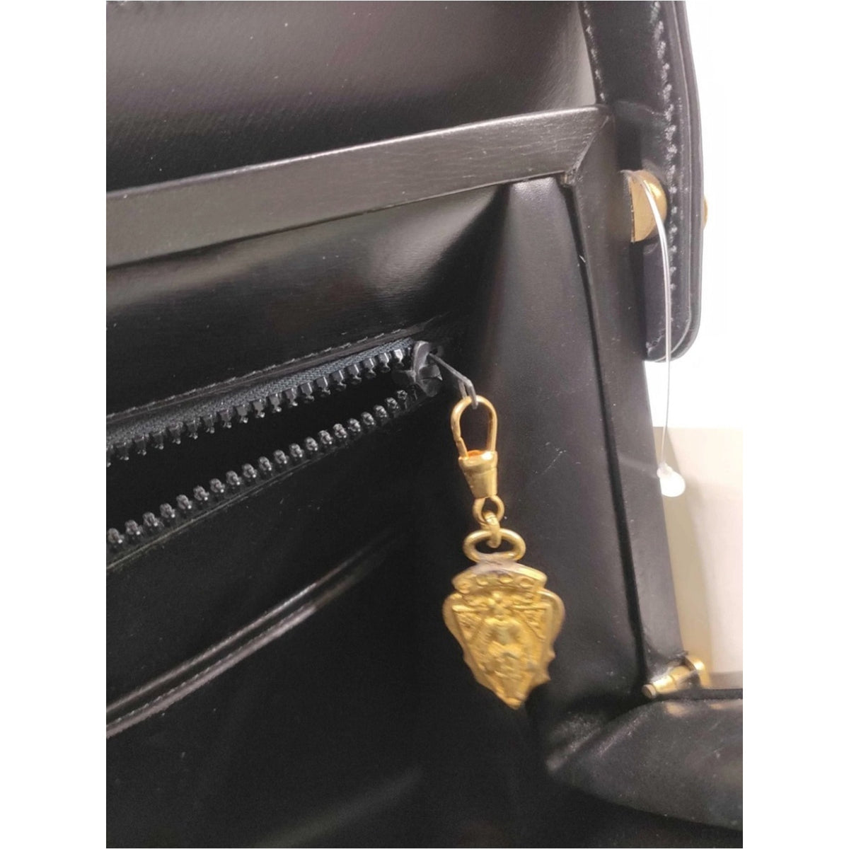 Vintage Gucci Top Handle Black Leather RARE Writing / Travel / Secretary Purse