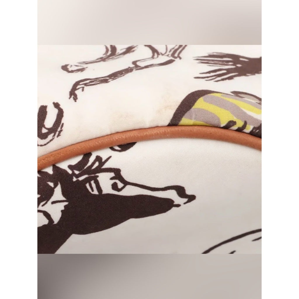 Hermès Panier de Plage Horse Racing Jockey Print Canvas Tote Bag COLLECTORS ITEM