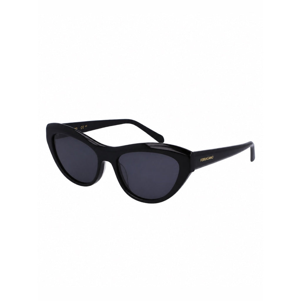 Salvatore Ferragamo $355 Retail Cat Eye Black Sunglasses SF1103S New in Case