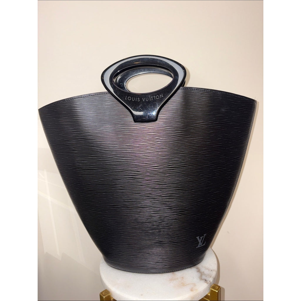 Louis Vuitton Noctambule Black Epi Leather Resin Oval Handle Bag 1999