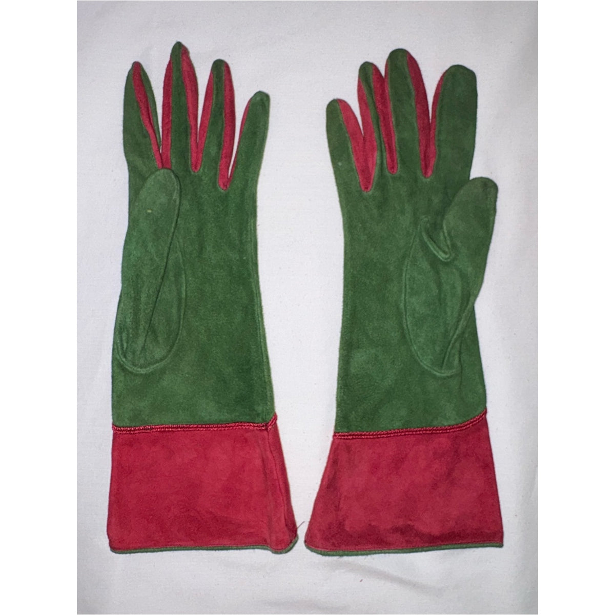 Hermès RARE Vintage Suede Gauntlet Gloves size 7.5 France Collector