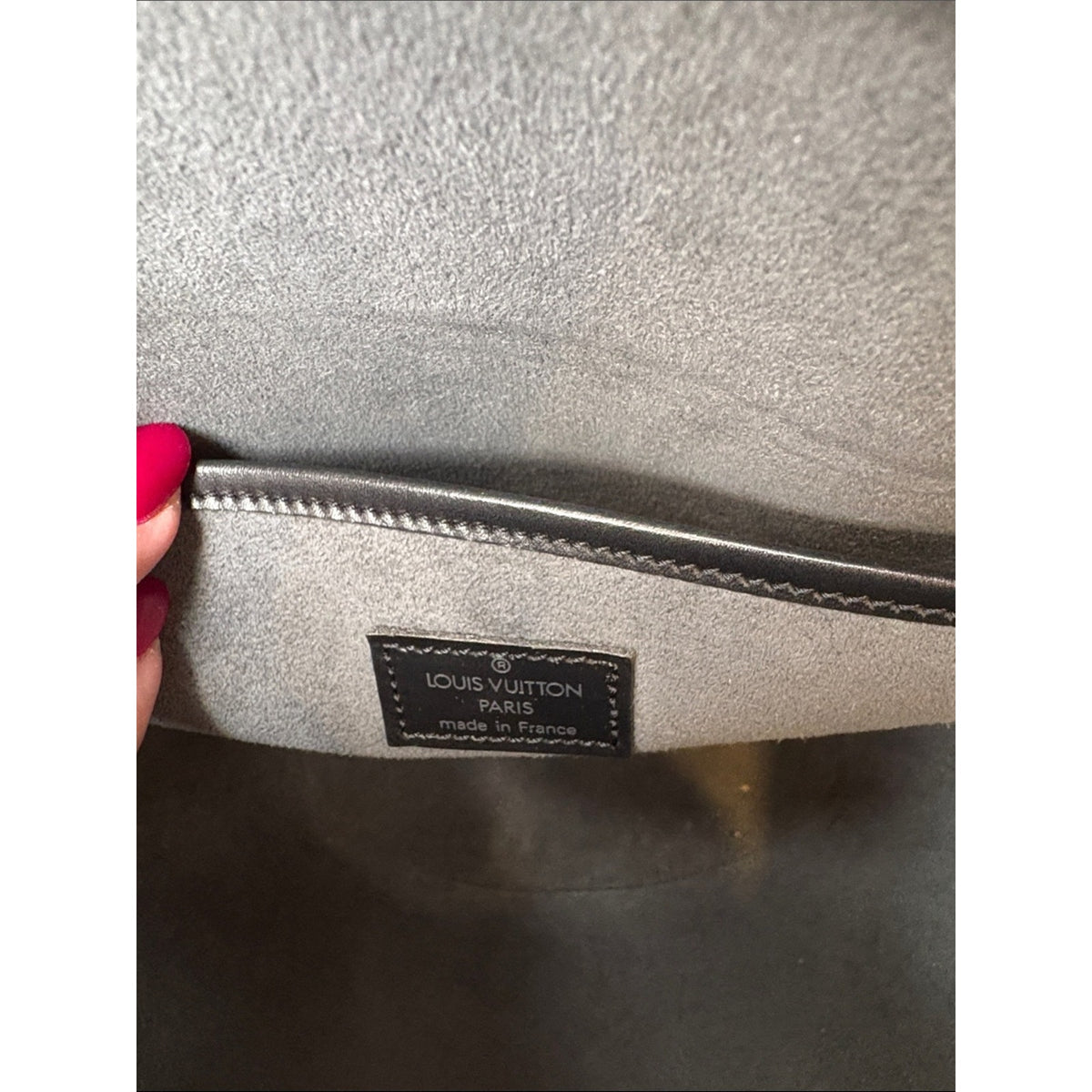 Louis Vuitton Noctambule Black Epi Leather Resin Oval Handle Bag 1999