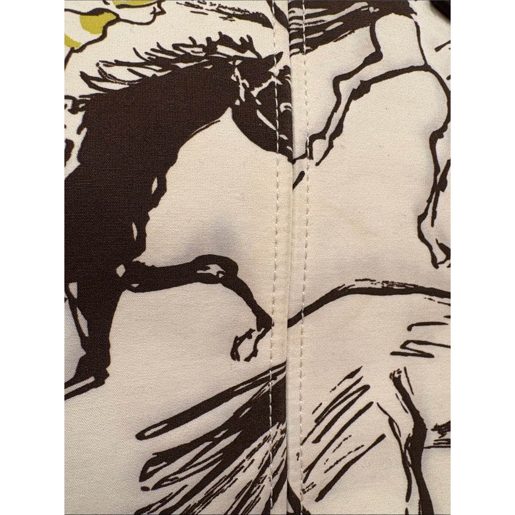 Hermès Panier de Plage Horse Racing Jockey Print Canvas Tote Bag COLLECTORS ITEM