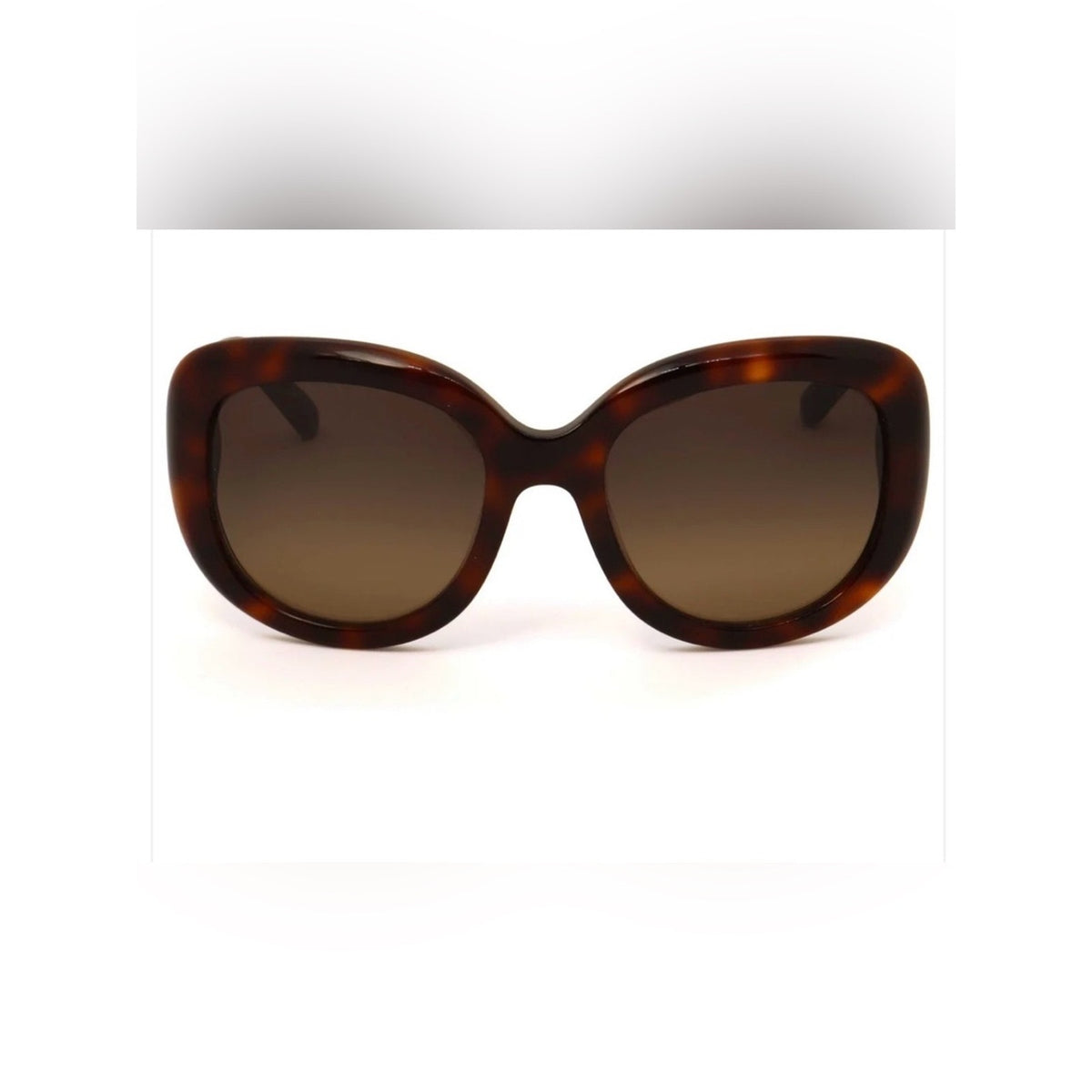 Salvatore Ferragamo Tortoise Gancini Oval Sunglasses New in Case SF727S